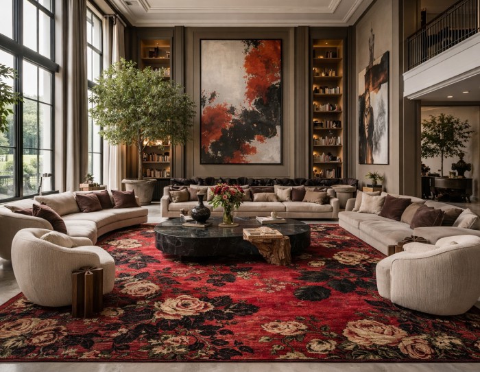 Designer floral carpets